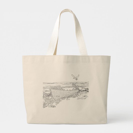 Farr Bay Shipwreck Scotland Canvas tas (Achterkant)