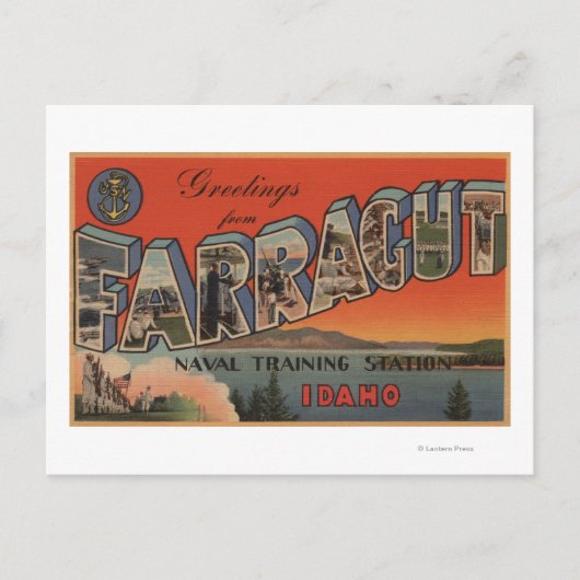 Farragut, Idaho - Grote letterscènes Briefkaart (Voorkant)