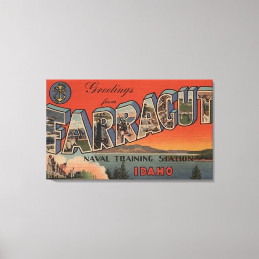 Farragut, Idaho - Grote letterscènes Canvas Afdruk (Voorkant)