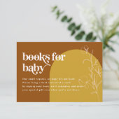 FARRAH Retro 70's Boeken voor Baby shower Kaart (Staand voorkant)