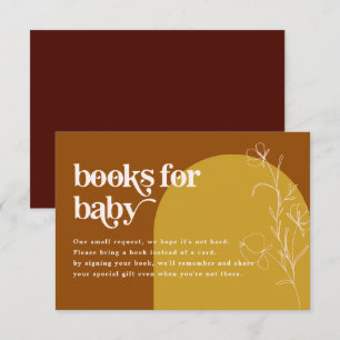 FARRAH Retro 70's Boeken voor Baby shower Kaart