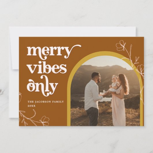 FARRAH Retro 70's Merry Vibes Arch Kaart (Voorkant)