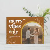 FARRAH Retro 70's Merry Vibes Arch Kaart (Staand voorkant)
