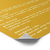 FARRAH Retro 70s Rust laat het menu van de Aanraki Poster (Hoek)