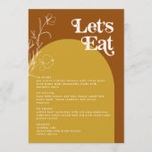 FARRAH Retro 70s Rust laat het menu van de Arch va (Voorkant)