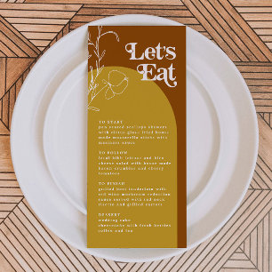 FARRAH Retro 70s Rust laat het menu van de Arch va