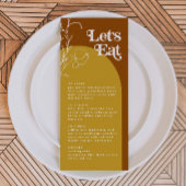 FARRAH Retro 70s Rust laat het menu van de Arch va