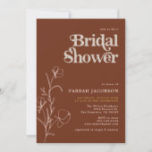 FARRAH Retro 70's Rust Mustard Vrijgezellenfeest Kaart (Voorkant)