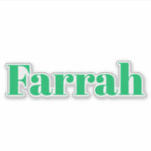 Farrah Sticker (Voorkant)