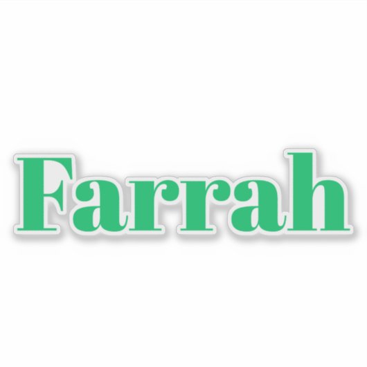 Farrah Sticker (Voorkant)
