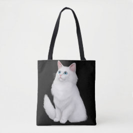 Farrah the White Persian Cat Canvas tas