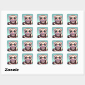 "Farrah" Vierkante Sticker (Vel)
