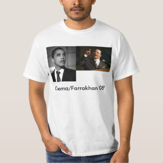 Farrakan, Obama, Obama/Farrakhan 08" T-shirt