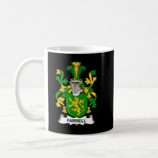 Farrell Coat of Arms Family Crest Koffiemok (Links)