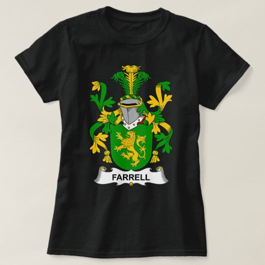 Farrell Coat of Arms Family Crest T-shirt (Design voorkant)