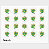 FARRELL FAMILY CREST - FARRELL COAT OF ARMS RONDE STICKER (Vel)