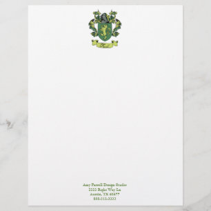 Farrell Family Crest Letterhead Briefhoofd Sjabloon