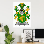 Farrell Family Crest Poster (Thuiskantoor)