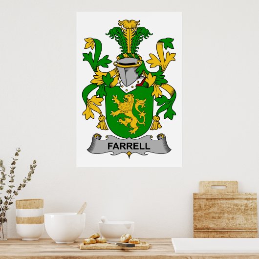 Farrell Family Crest Poster (Keuken)