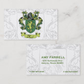 Farrell Family Crest Visitekaartjes (Voorkant / Achterkant)