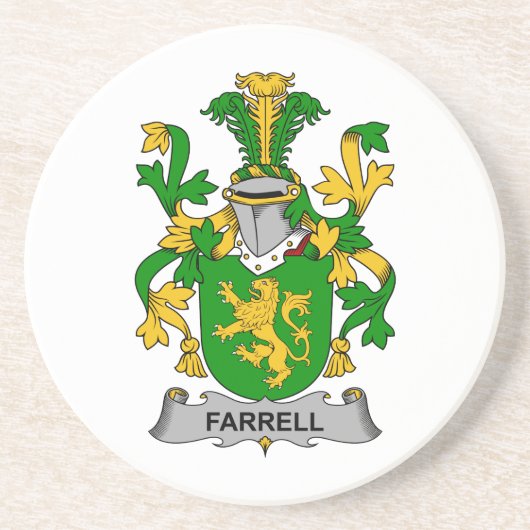 Farrell Family Crest Zandsteen Onderzetter (Voorkant)
