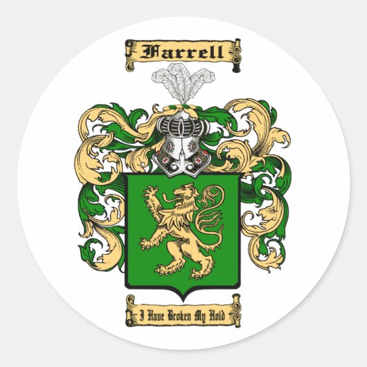 Farrell Ronde Sticker (Voorkant)