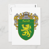 Farrell-wapenschild (gemanteld) briefkaart (Voorkant / Achterkant)
