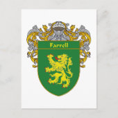Farrell-wapenschild (gemanteld) briefkaart (Voorkant)