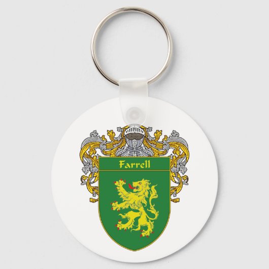 Farrell-wapenschild (gemanteld) sleutelhanger (Voorkant)