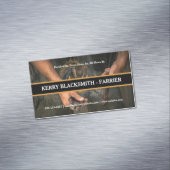 Farrier Blacksmith Horseshoeing Trimming Foto Magnetisch Visitekaartje (Voorbeeld)