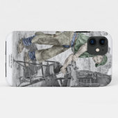 Farrier Blacksmith met Anvil Case-Mate iPhone Case (Achterkant (horizontaal))