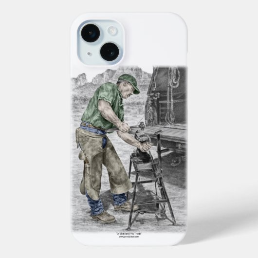 Farrier Blacksmith met Anvil Case-Mate iPhone Case (Achterkant)