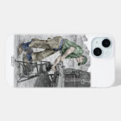 Farrier Blacksmith met Anvil Case-Mate iPhone Case (Achterkant (horizontaal))