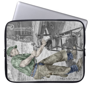 Farrier Blacksmith met Anvil Laptop Sleeve