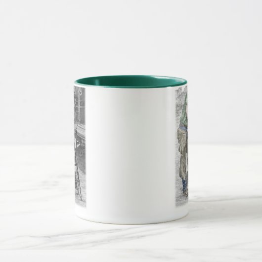 Farrier Blacksmith met Anvil Mok (Midden)