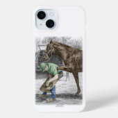 Farrier Blacksmith Shoeing Horse Case-Mate iPhone Case (Achterkant)