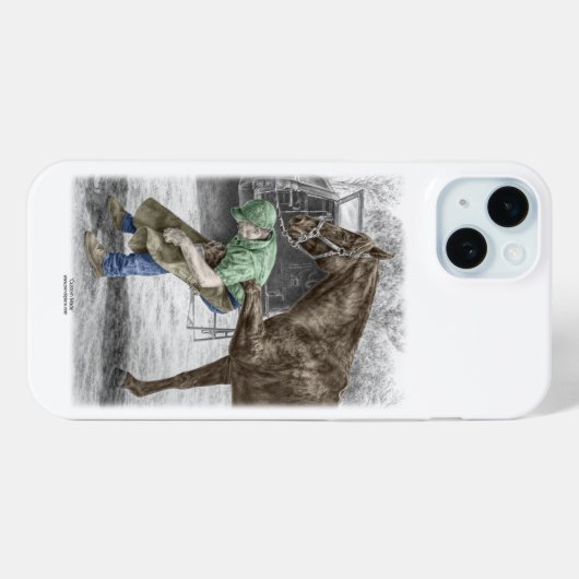 Farrier Blacksmith Shoeing Horse Case-Mate iPhone Case (Achterkant (horizontaal))