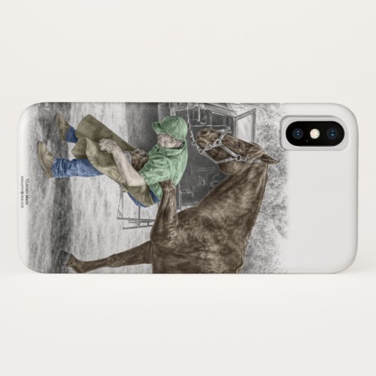 Farrier Blacksmith Shoeing Horse Case-Mate iPhone Case (Achterkant (horizontaal))