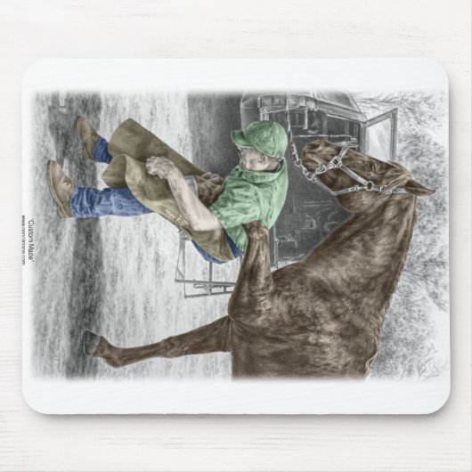 Farrier Blacksmith Shoeing Horse Muismat (Voorkant)