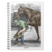 Farrier Blacksmith Shoeing Horse Notitieboek (Voorkant)