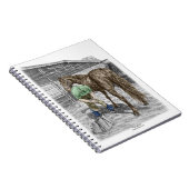 Farrier Blacksmith Trimming Horse Hoof Notitieboek (Rechterzijde)