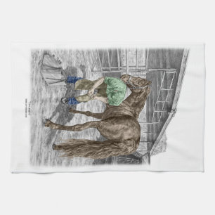 Farrier Blacksmith Trimming Horse Hoof Theedoek