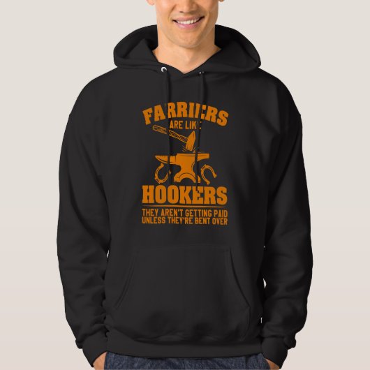 Farrier  For Men Women Cool Blacksmith Forger Gag Hoodie (Voorkant)