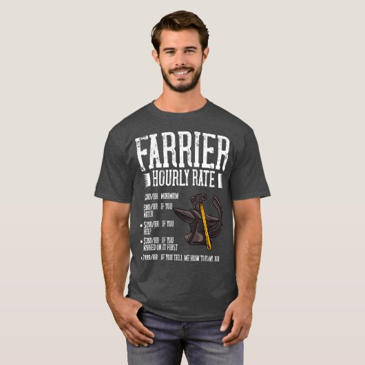 Farrier Hoefijzer Cadehoed Tools T-shirt (Voorkant volledig)