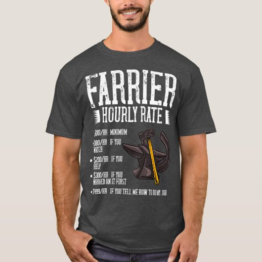 Farrier Hoefijzer Cadehoed Tools T-shirt (Voorkant)