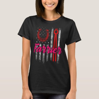 Farrier Hoefijzer Hoof Trimming Equine Shoeing 11 T-shirt