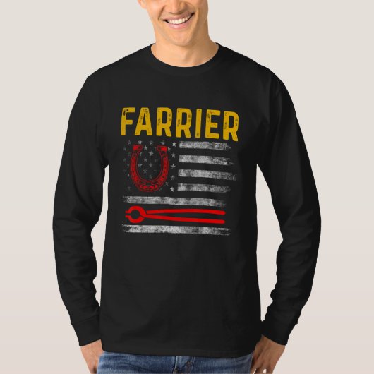 Farrier Hoefijzer Hoof Trimming Equine Shoeing 93 T-shirt (Voorkant)