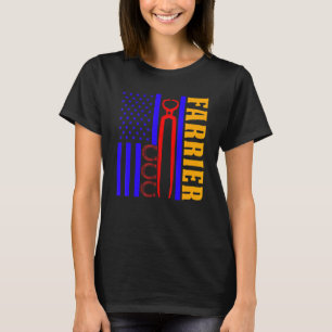Farrier Hoefijzer Hoof Trimming Equine Shoeing T-shirt