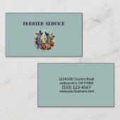 Farrier Hoefijzer Service Wood Visitekaartje (Voorkant / Achterkant)