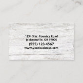 Farrier Hoefijzer Service Wood Visitekaartje (Achterkant)